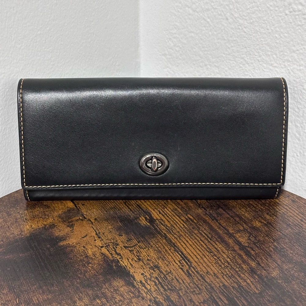 Coach 1941 Leather Turnlock Envelope Wallet 12134